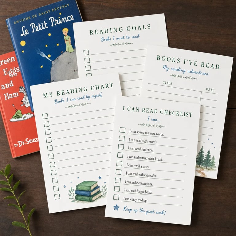Elementary Reading Checklists + Charts (Free PDF)